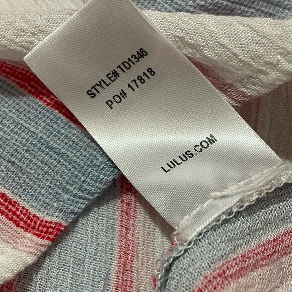 Lulus Pippi Pink Striped Tie-Front Bell Sleeve Top - Medium - Picture 11 of 13